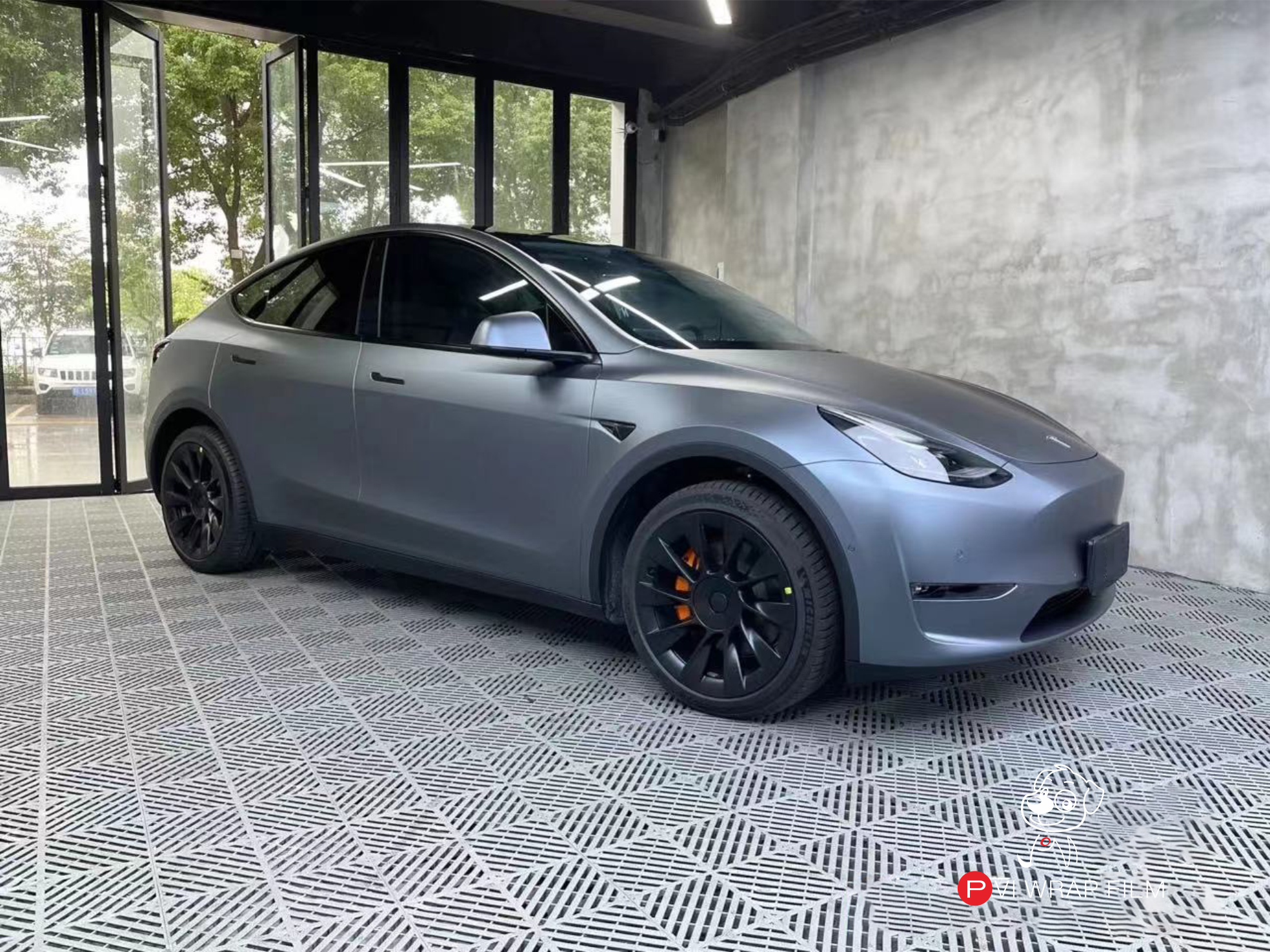 特斯拉 幽灵金属灰蓝